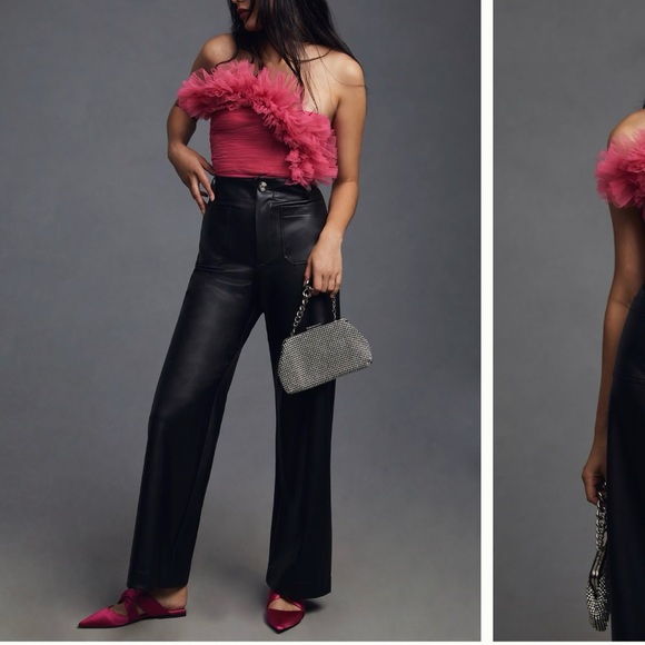 Pink tube top with ruffle - Picture 2 of 3